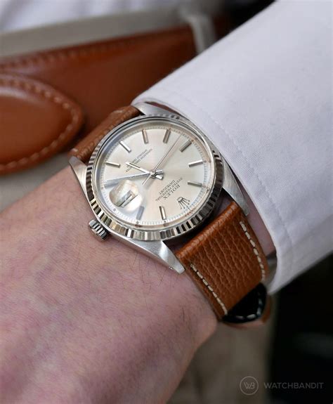 rolex datejust leather watch strap|Rolex Datejust strap guide.